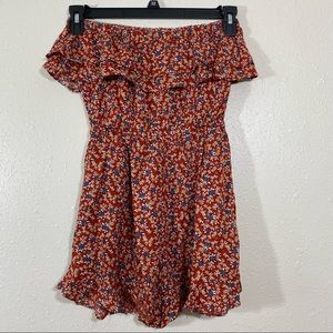 Blush Off the Shoulder Romper Shorts Large Floral Romper Shorts pockets …